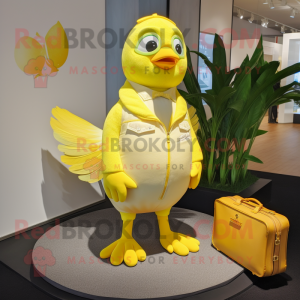 Lemon Yellow Pigeon maskot...