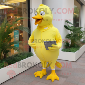 Lemon Yellow Pigeon maskot...