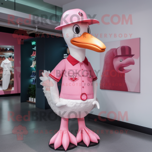 Pink Swan mascotte kostuum...