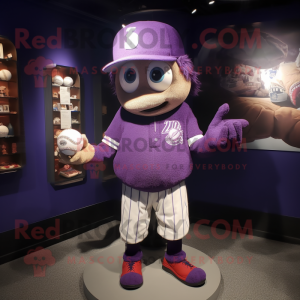 Lila Baseball Glove maskot...
