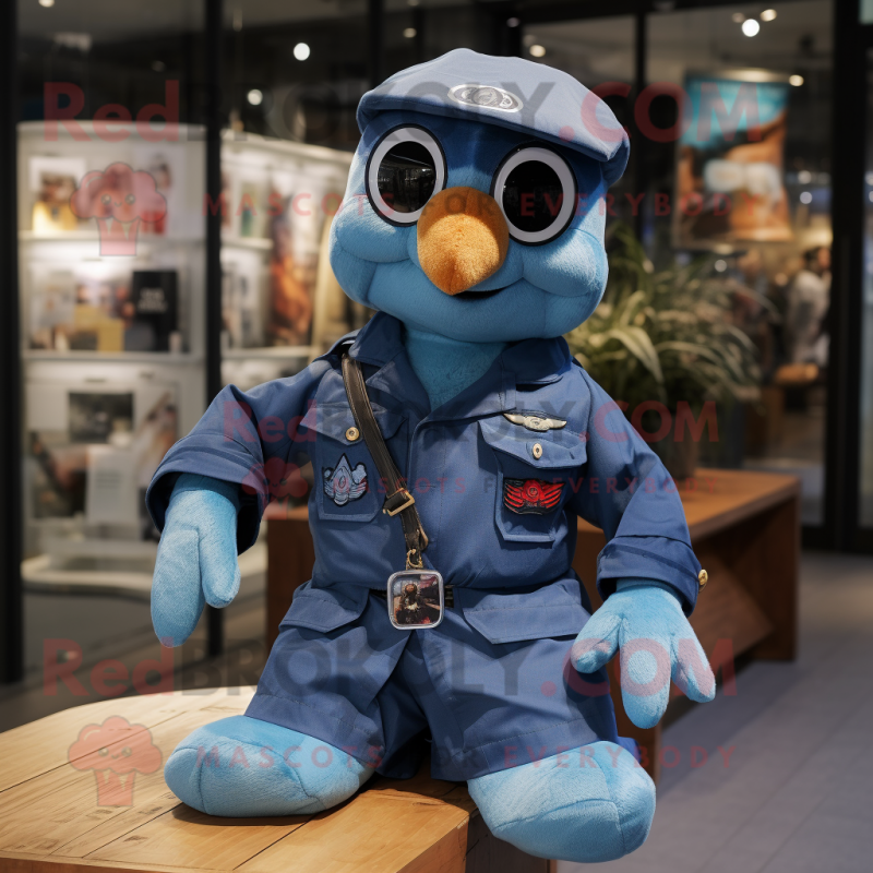 nan Special Air Service mascot costume character dressed with a Boyfriend Jeans and Pocket squares