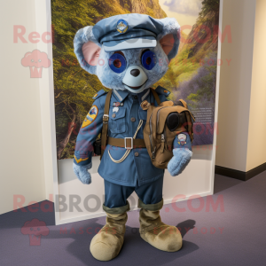 nan Special Air Service mascot costume character dressed with a Boyfriend Jeans and Pocket squares