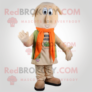 Beige gulerod maskot...