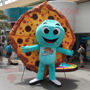 Turquoise Pizza mascotte...