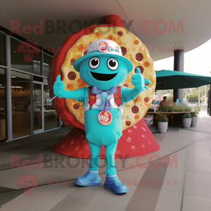 Turkis Pizza maskot drakt...