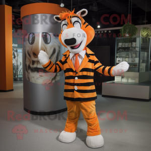 Orange Zebra mascotte...