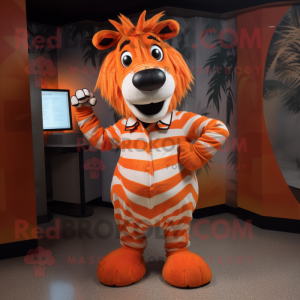 Orange Zebra mascotte...