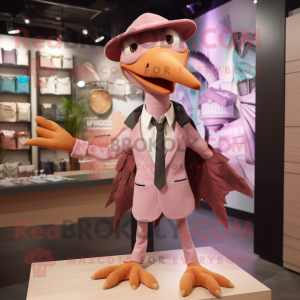 nan Pterodactyl mascot costume character dressed with a Suit and Bracelets