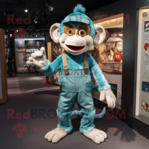 Postava maskota Teal Monkey...