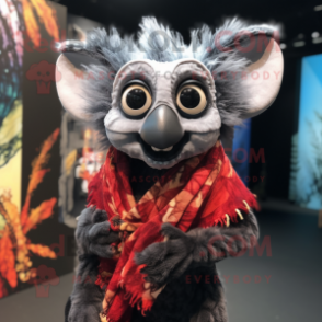 nan Aye-Aye mascot costume character dressed with a Bodysuit and Scarves