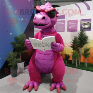 Magenta Iguanodon mascotte...