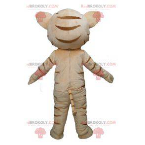 Brown and white tiger mascot cat with blue eyes - Redbrokoly.com