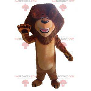 Mascotte de lion marron avec une belle crinière - Redbrokoly.com