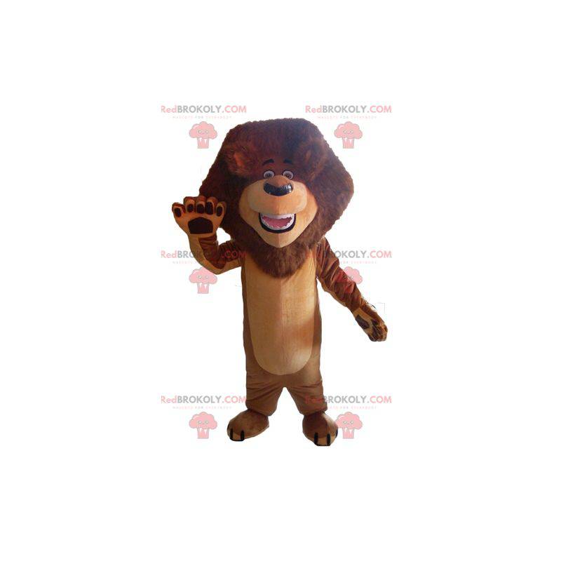 Mascotte de lion marron avec une belle crinière - Redbrokoly.com