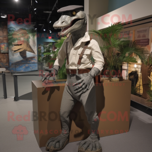 Grijs Allosaurus mascotte...