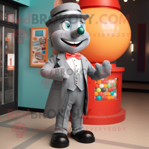 Grey Gumball Machine maskot...