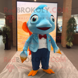 Sky Blue Goldfish mascotte...