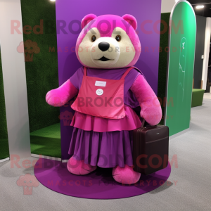 Magenta Bear maskot...