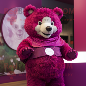 Magenta Bear maskot...