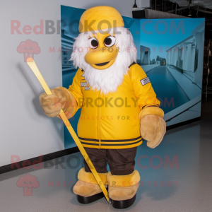 Gul Ice Hockey Stick maskot...
