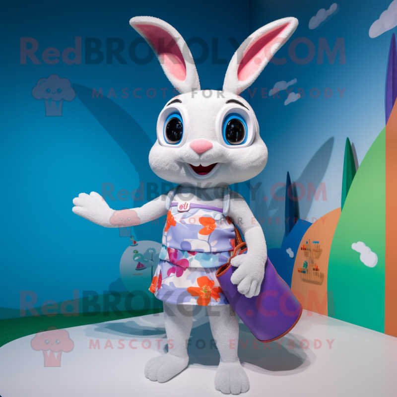 nan Rabbit mascot costume character dressed with a Swimwear and Handbags