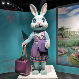 nan Rabbit mascot costume character dressed with a Swimwear and Handbags