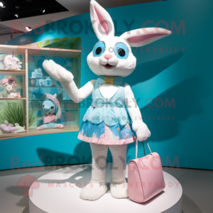 nan Rabbit mascot costume character dressed with a Swimwear and Handbags