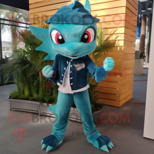 Teal Barracuda mascotte...