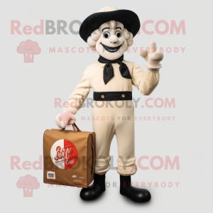 Cream Mime maskot kostume...