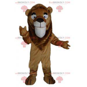 Mascote leão marrom gigante e de muito sucesso - Redbrokoly.com