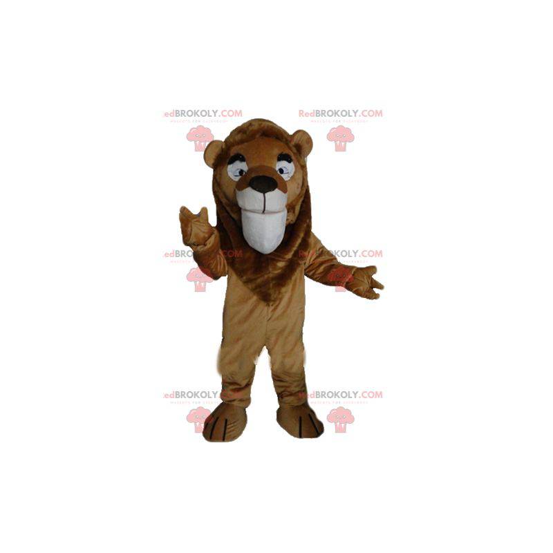 Jätte och mycket framgångsrik brun lejonmaskot - Redbrokoly.com