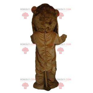 Mascote leão marrom gigante e de muito sucesso - Redbrokoly.com