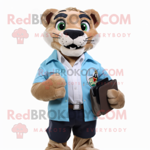 Cyan Mountain Lion maskot...