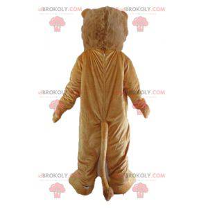 Mascotte de lion marron et blanc entièrement personnalisable -