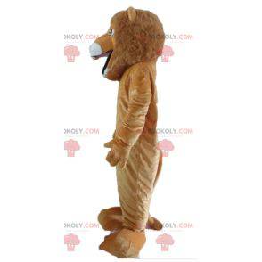 Mascota león marrón y blanco totalmente personalizable -