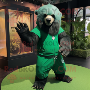 Green Sloth Bear mascotte...