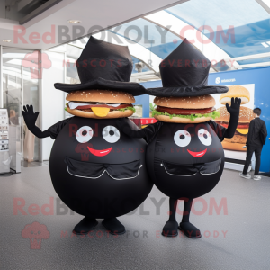 Black Hamburger mascotte...