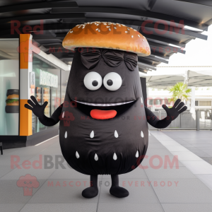 Black Hamburger mascotte...