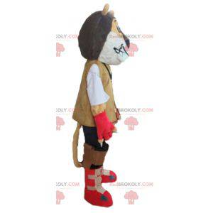 Tricolor lejonmaskot i biker explorer outfit - Redbrokoly.com
