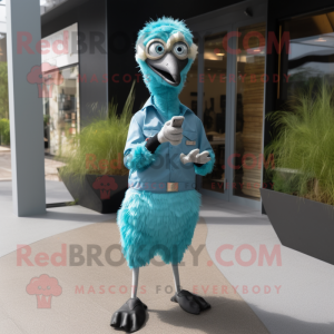 Cyan Ostrich mascotte...