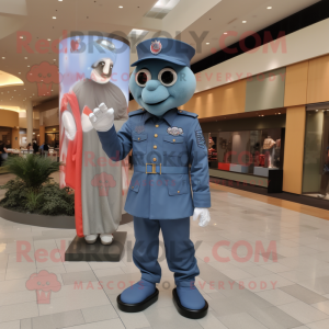 Gray Air Force Soldier mascot costume character dressed with a Flare Jeans and Watches