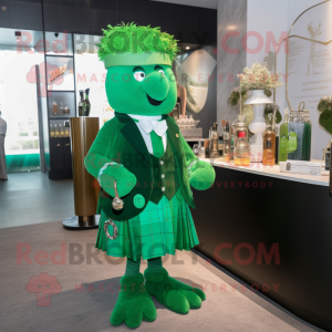 Grønn sekkepipe maskot...