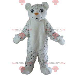 Black spotted hairy white tiger mascot - Redbrokoly.com
