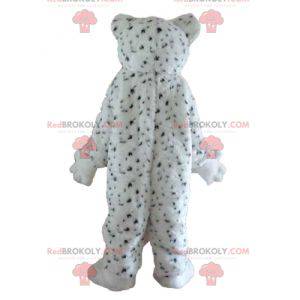 Mascotte de tigre blanc poilu tacheté de noir - Redbrokoly.com