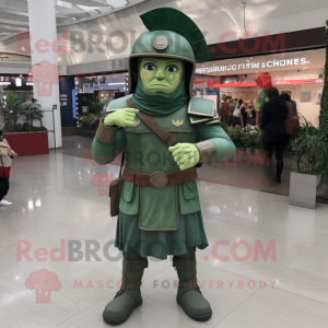 Grønn romersk soldat maskot...