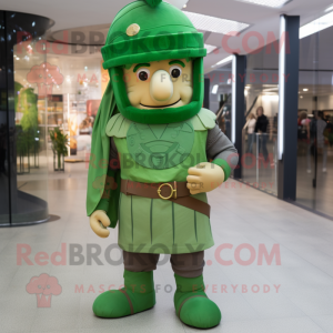 Grønn romersk soldat maskot...