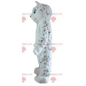 Mascotte de tigre blanc poilu tacheté de noir - Redbrokoly.com