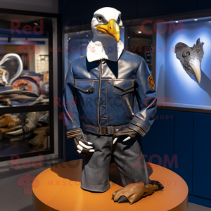 Navy Gull maskot kostym...