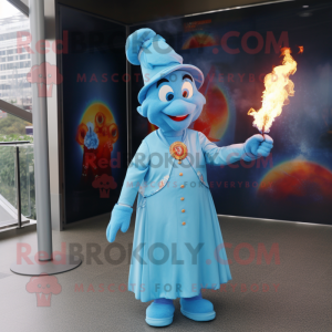 Sky Blue Fire Eater maskot...