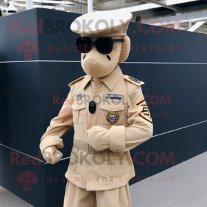 Tan Navy Soldier maskot...